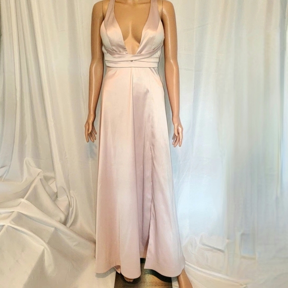 Sequin Hearts Dresses & Skirts - NWT Sequin Hearts Buff Satin Long Dress 3